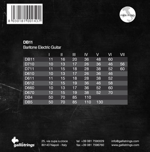 Galli DB11 - struny do gitary elektrycznej barytonowej
