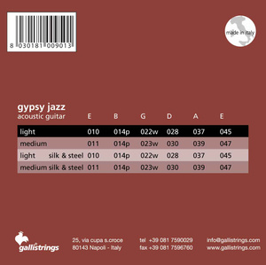 Galli GSB10LE Loop End Light - struny do gitary akustycznej