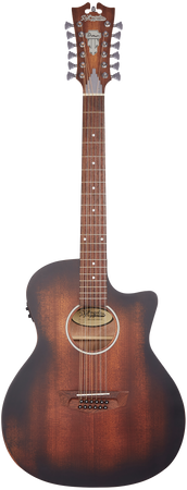 D'angelico Premier Fulton 12 LS Aged Mahogany - gitara elektroakustyczna 12-strunowa