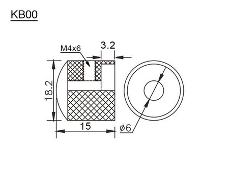 Goldo KB00G - gałka na potencjometr