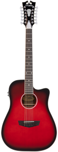 D'angelico Premier Bowery 12 LS Cherry Burst - gitara elektroakustyczna 12-strunowa