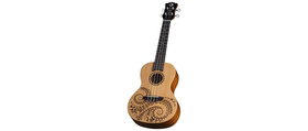 Luna Uke Tattoo Spruce Concert - ukulele koncertowe - Powystawowe