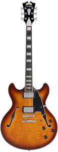 D'Angelico Premier DC Dark Iced Tea Burst - gitara elektryczna