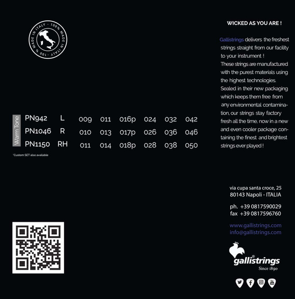 Galli PN 11-50 Pure Nickel - struny do gitary elektrycznej