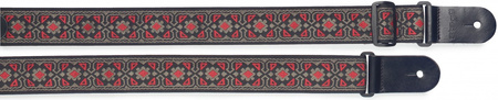 Stagg SWO-FLO RED - pasek do gitary, nylonowy
