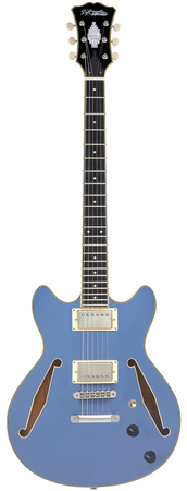 D'Angelico Excel Mini DC Tour Slate Blue - gitara elektryczna
