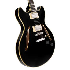 D'Angelico Excel DC Tour Solid Black - gitara elektryczna