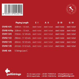 Galli OV41 - struny do skrzypiec 3/4