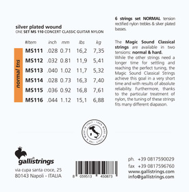 Galli MS-110 - struny do gitary klasycznej