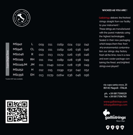 Galli MS1252 Heavy - struny do gitary elektrycznej
