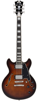 D'Angelico Premier Mini DC Brown Burst gitara elektryczna