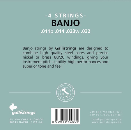 Galli G 204 - struny do banjo tenorowego