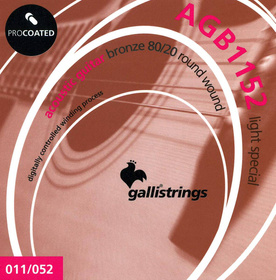 Galli AGB1152 Light special Brass Procoated - struny powlekane do gitary akustycznej