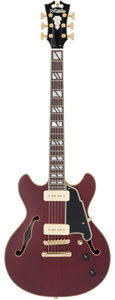 D’Angelico Deluxe Mini DC Trans Wine - gitara elektryczna