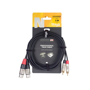 Stagg NTC3CMXFR - podwójny kabel połączeniowy 3m