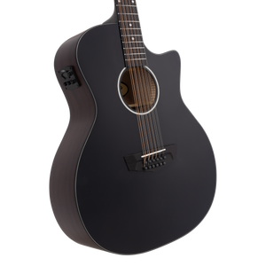 D'angelico Premier Fulton 12 LS Matte Black - gitara elektroakustyczna 12-strunowa