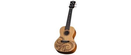 Luna Uke Tattoo Spruce Concert - ukulele koncertowe - Powystawowe