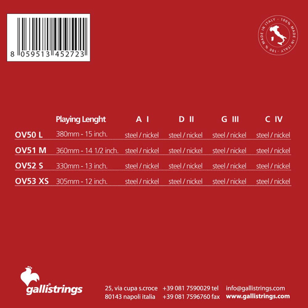 Galli OV50 - struny do altówki