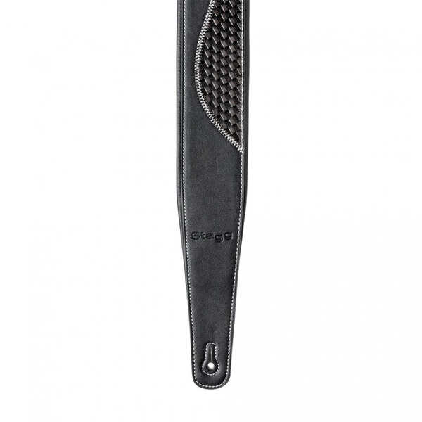 Stagg SPFL-G SHAP BLK - pasek do gitary, ekoskóra