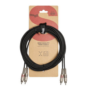 Stagg STC 6 C - kabel RCA - RCA podwójny 6m