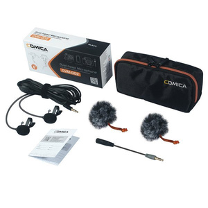 Comica CVM-D02 R 6.0M - podwójny mikrofon lavalier do kamery, aparatu, smartfona