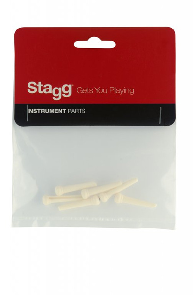 Stagg SP-PIWS-WH - zestaw kołków do mostka gitary akustycznej