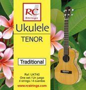 RC Strings UKT40 Ukulele Tenor set. Clear Nylon - Struny do Ukulele