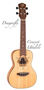 Luna Ukulele Koncertowe Dragonfly - Uszkodzone